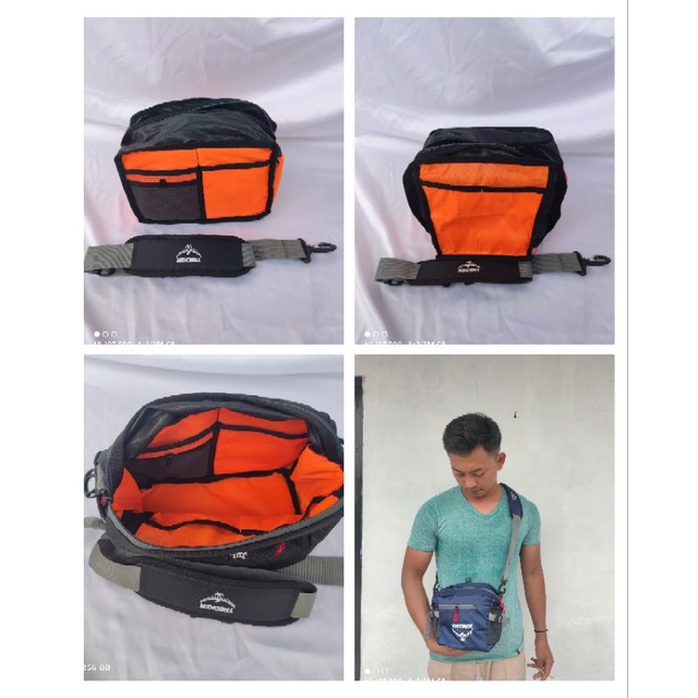 4 Warna Tas Selempang Camera Tracker Anti air # Tas Slingbag Pria Bantalan Pundak