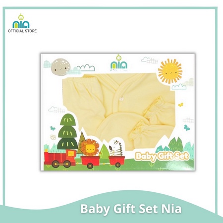 NIA Baby Set Paket Kado Baju Bayi Newborn Unisex Motif Polos 0-3 Bulan