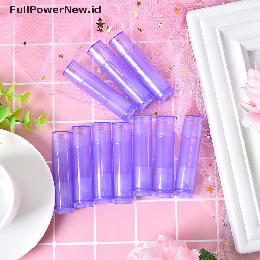Power 10pcs 5g 7warna Tabung Bibir lip balm Wadah Wadah Kosong Kosmetik ID