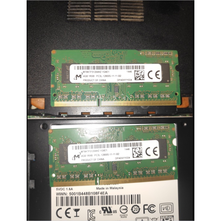 RAM MICRON DDR3L 4GB SODIMM 1600Mhz / PC12800 1Rx8 1.35 VOLT