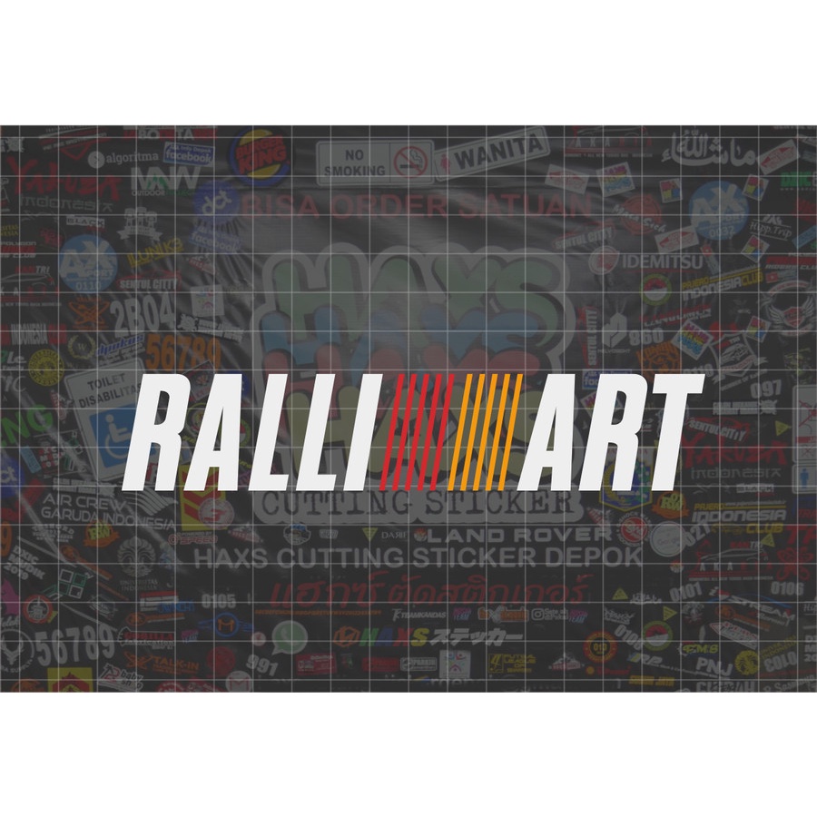 Cutting Sticker Ralliart Ukuran 15 Cm Untuk Kaca Mobil