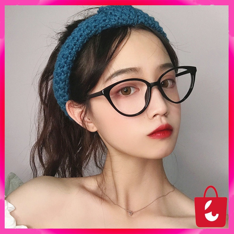 【Terbaru 2022 】Kacamata Wanita Korea  Anti Radiasi Cat Eye Retro Wanita Fashion Eyeglasses Versatile Optical Glasses simple murah