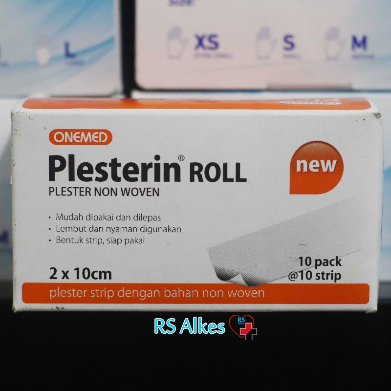 Plesterin Roll 10cm x 2m Plester Luka Plester Putih Onemed