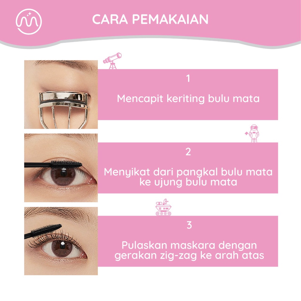 MINIPINK Maskara Day &amp; Night Waterproof Longlasting Mascara MP007