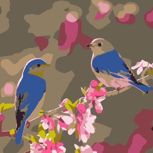 

[TERBARU] DIY painting by number 20x20cm kerajinan tangan - BIRD - PAINT ONLY