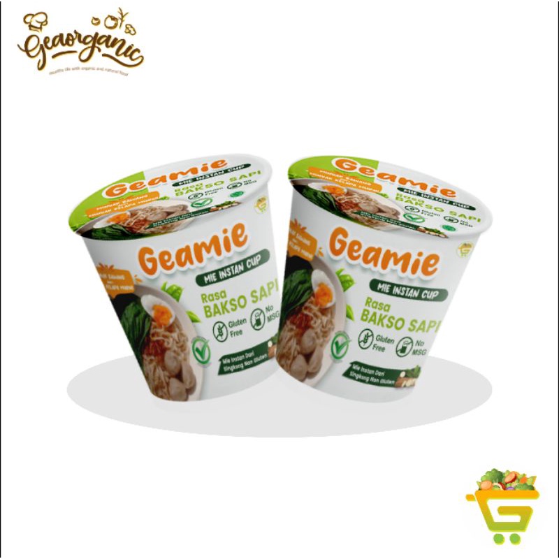 

Mie Cup Gluten Free & Non MSG Mie Sehat Geamie Baso Sapi