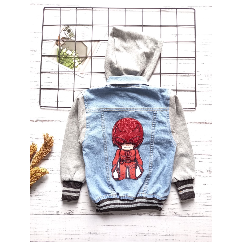JAKET HOODIE LED (NYALA) SUPERHERO