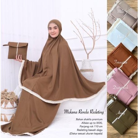 Mukena JUMBO Renda Shakila Premium / Mukena Jumbo / Mukena Katun