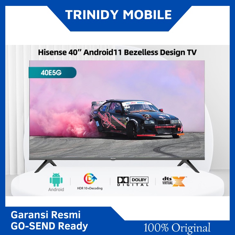 Hisense Android TV Digital TV 40 inch Bezelless Garansi Resmi 4 Tahun