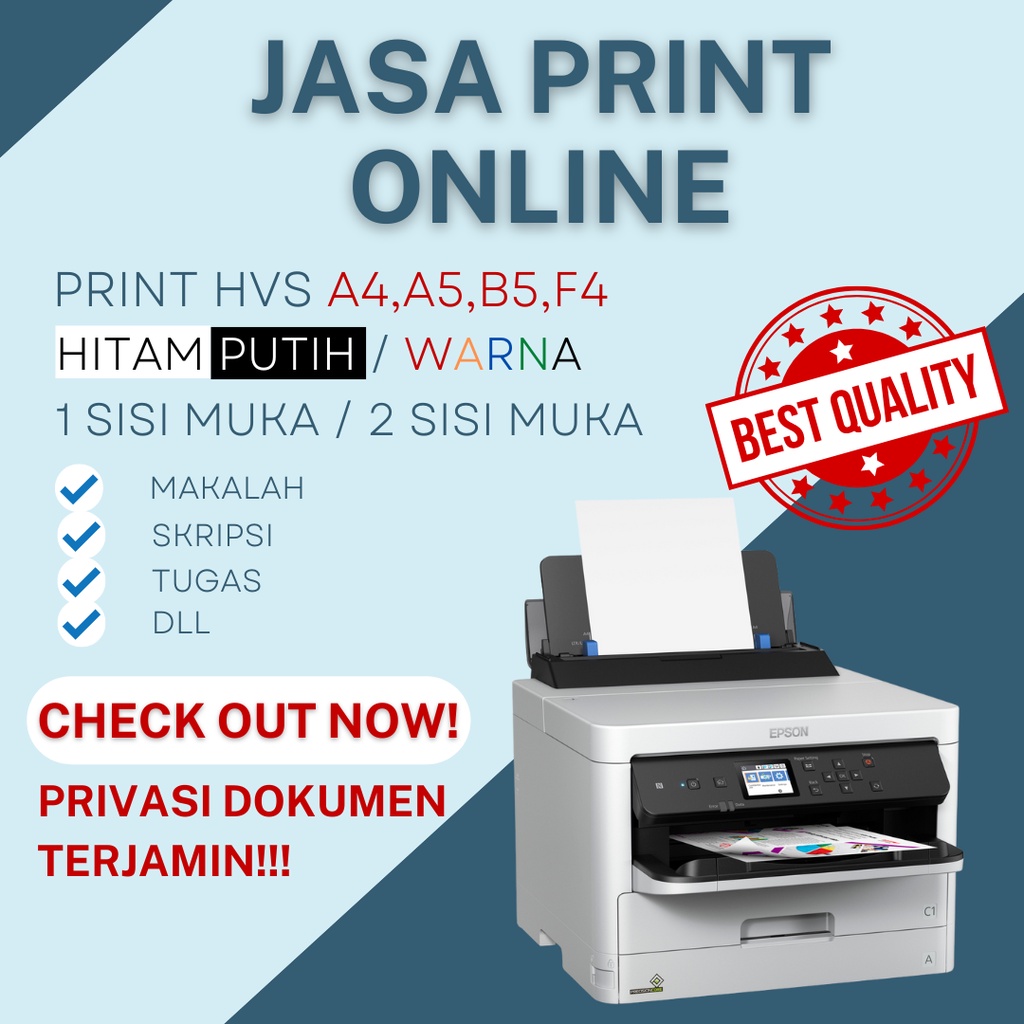 

PRINT A4 / Cetak Kertas A4 , buku, makalah, skripsi, tugas, soal A4 BW/COLOR