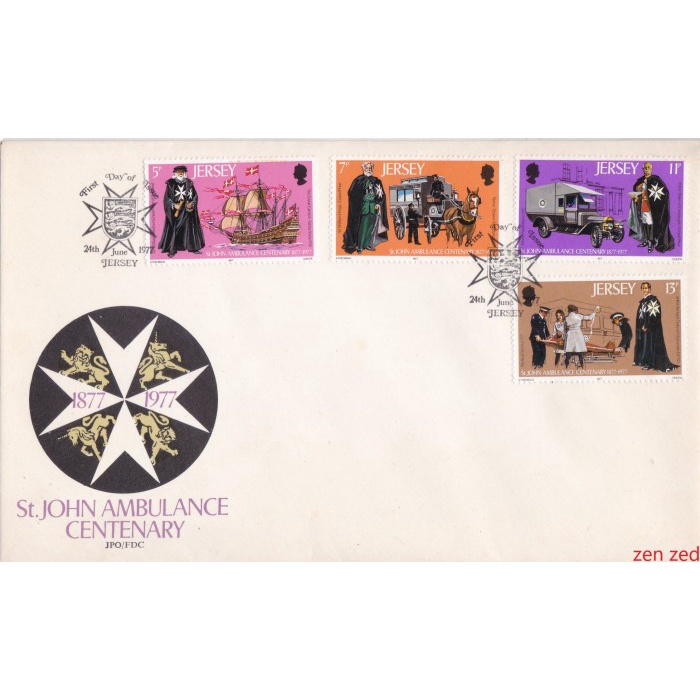

A724 Prangko Jersey FDC 1977 St.John Ambulance 1 Pcs