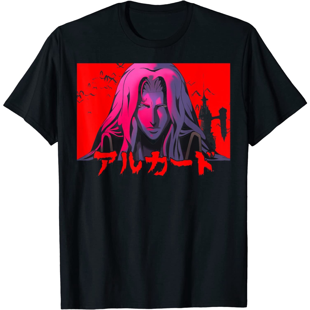 Baju Kaos Dewasa Castlevania Alucard Portrait. Pakaian Atasan Fashion Pria Wanita Cowok Laki Distro 
