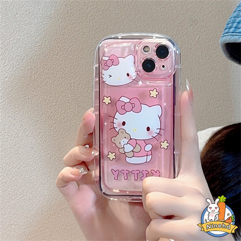 Soft Case Silikon Motif Kartun Kitty Untuk iPhone 14 13 12 11 Pro Max X Xr Xs Max 8 7 6 6s Plus SE 2020