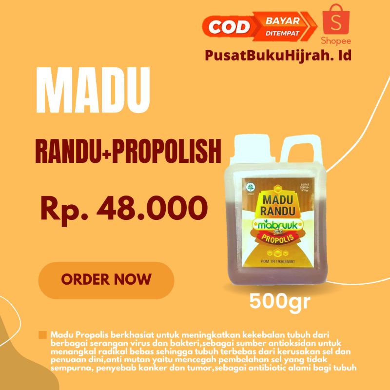 

MADU RANDU MABRUUK PLUS PROPOLIS 500 GRAM