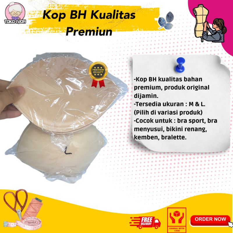 Kop BH ukuran M & L (Premium) Kualitas Super Harga Sepasang