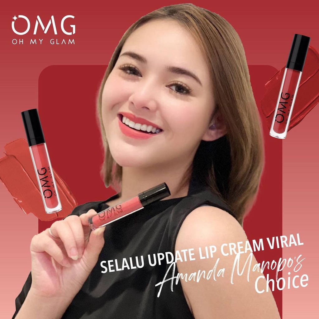 OMG Oh My Glam Matte Kiss Lip Cream ( lipstick lipstik lipcream )