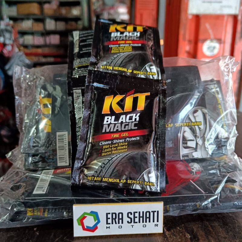 Kit Black Magic Tire Gel - Pengkilap &amp; Penghitam Ban Mobil 35mL Kemasan Sachet