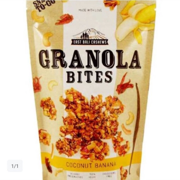 

East bali cashew granola bites coconut banana 125gr