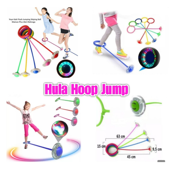 Mainan Anak Lato Lato Kaki Dengan LED Bisa Nyala - Full LED HULA HOOP KAKI