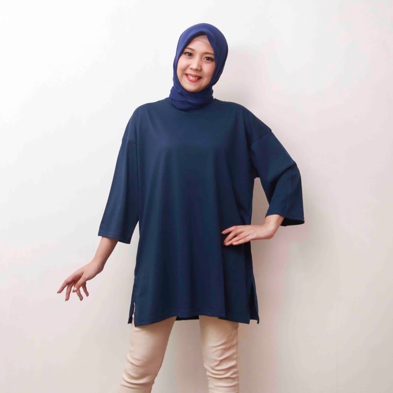 Kaos Rib Oversize Jumbo atasan wanita Polos