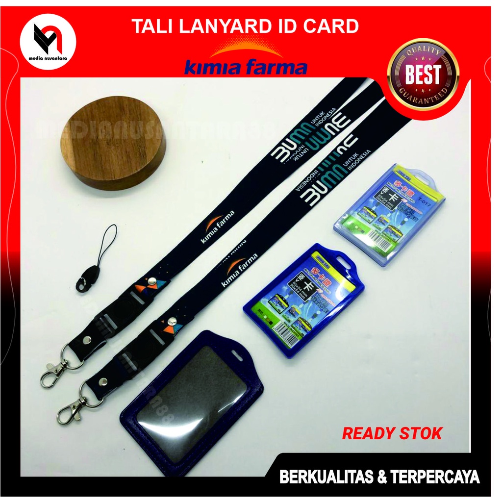 

Tali ID CARD Kimia Farma BUMN / LANYARD KIMIA FARMA BUMN SATUAN PRINTING FULL COLOUR CETAK 2 SISI