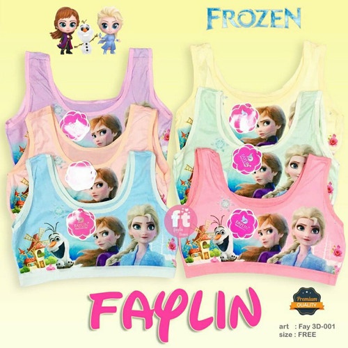 PROMO | Miniset Anak Pelajar SD SMP FAYLIN / Dalaman Anak 3D FROZEN / Super Lembut