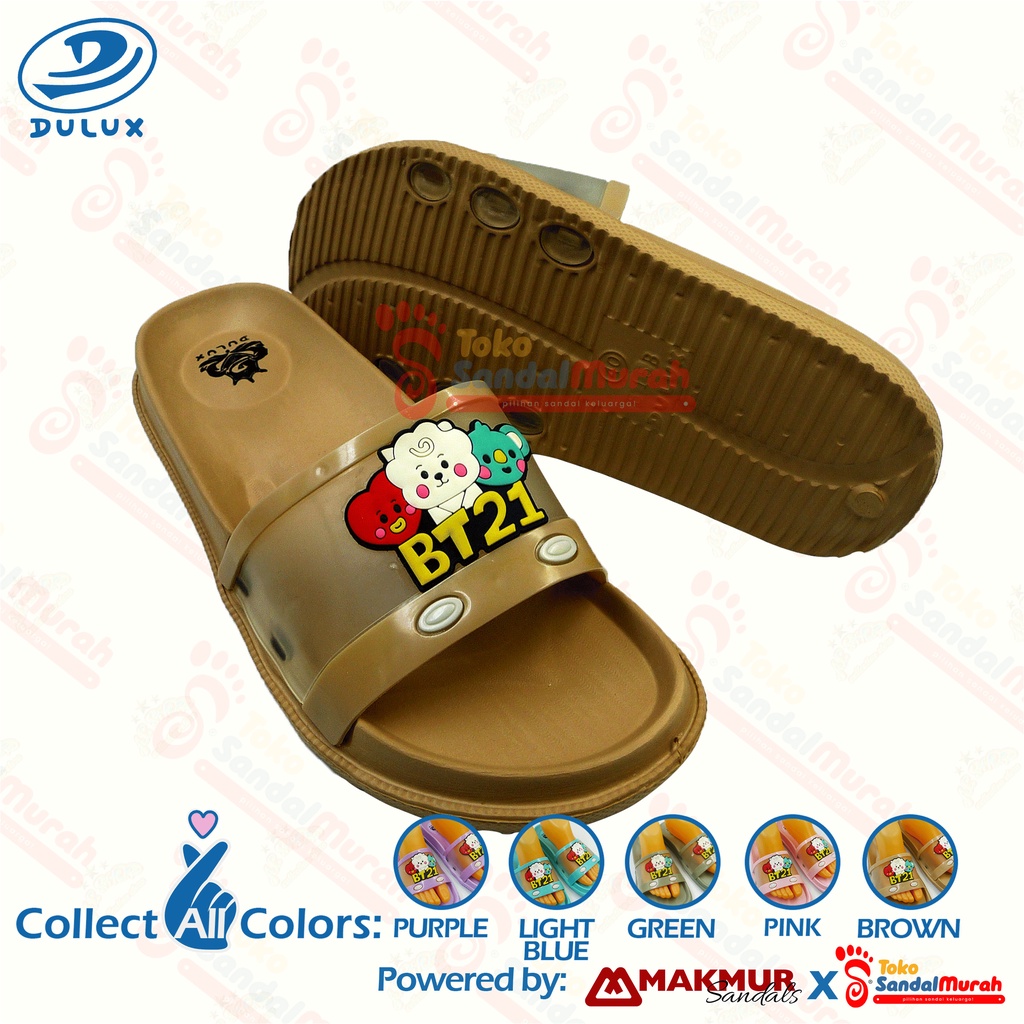 Toko Sendal Murah - Sandal Slip on BT21 Anak Uk 24-29 / Sandal Kartun Lucu / Sandal Bahan Tebal Dan Empuk / Sandal Slop Model Trendy / Sandal Slop Anak Murah/ Sandal Slop Nyaman / [ Toko Sendal Murah M 515 D ]