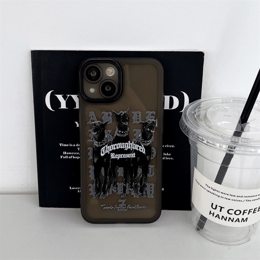 IPHONE  Punk Skull Dupin X Mewah Silikon Bening Case Bumper Untuk Iphone14 13 11 12 Pro Max Mini XR X XS Plus Plating Lembut Shockproof Cover