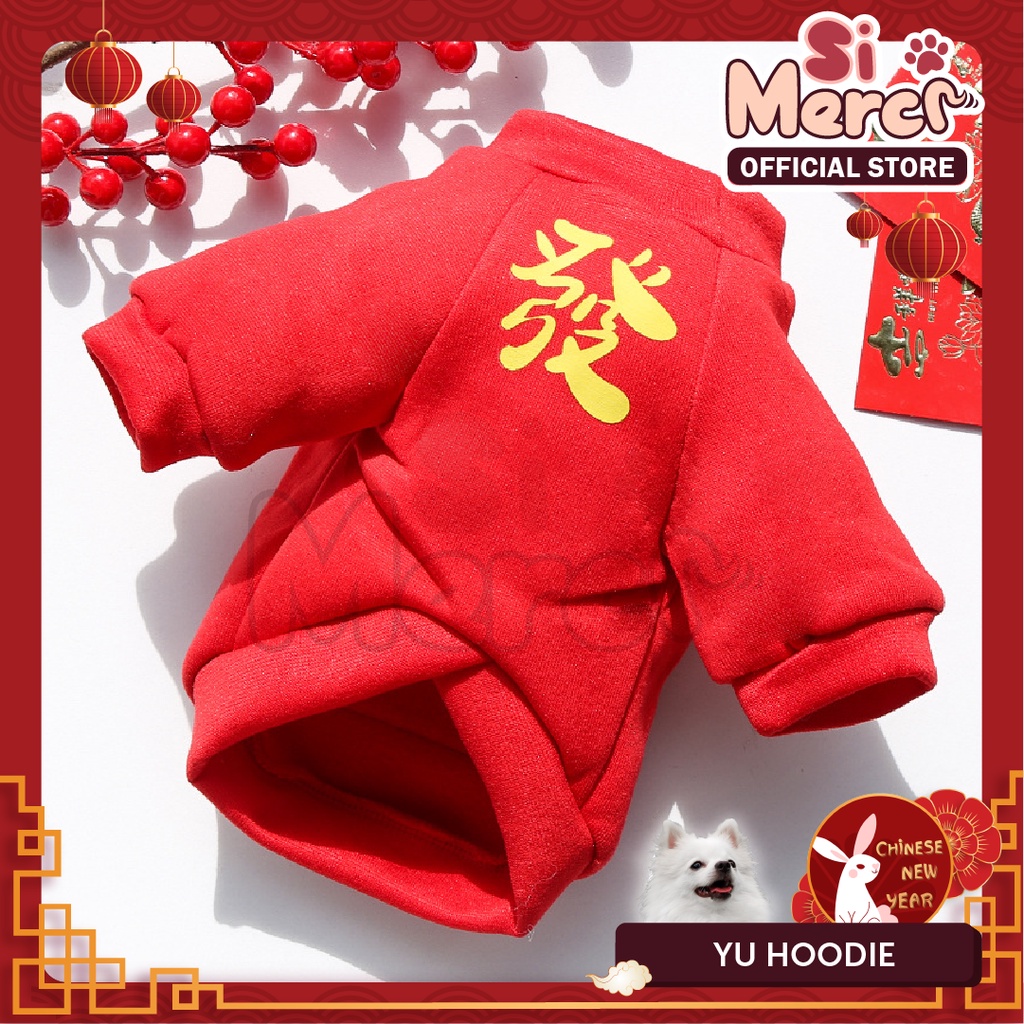 Baju Anjing Kucing Hewan Imlek / Baju Sweater Anjing Tahun Baru Imlek Chinese / Pet Clothes For Chinese New Year Big Size Dog / Baju Imlek Anjing Besar