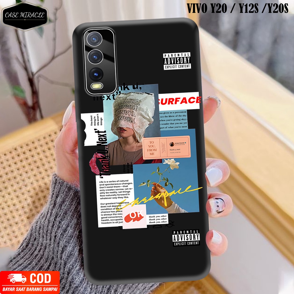 CM Case VIVO Y20 Y20S Y20SG Y12S  Softcase Lentur Warna Hitam Macaron Protector Lensa Kamera Kaca  [