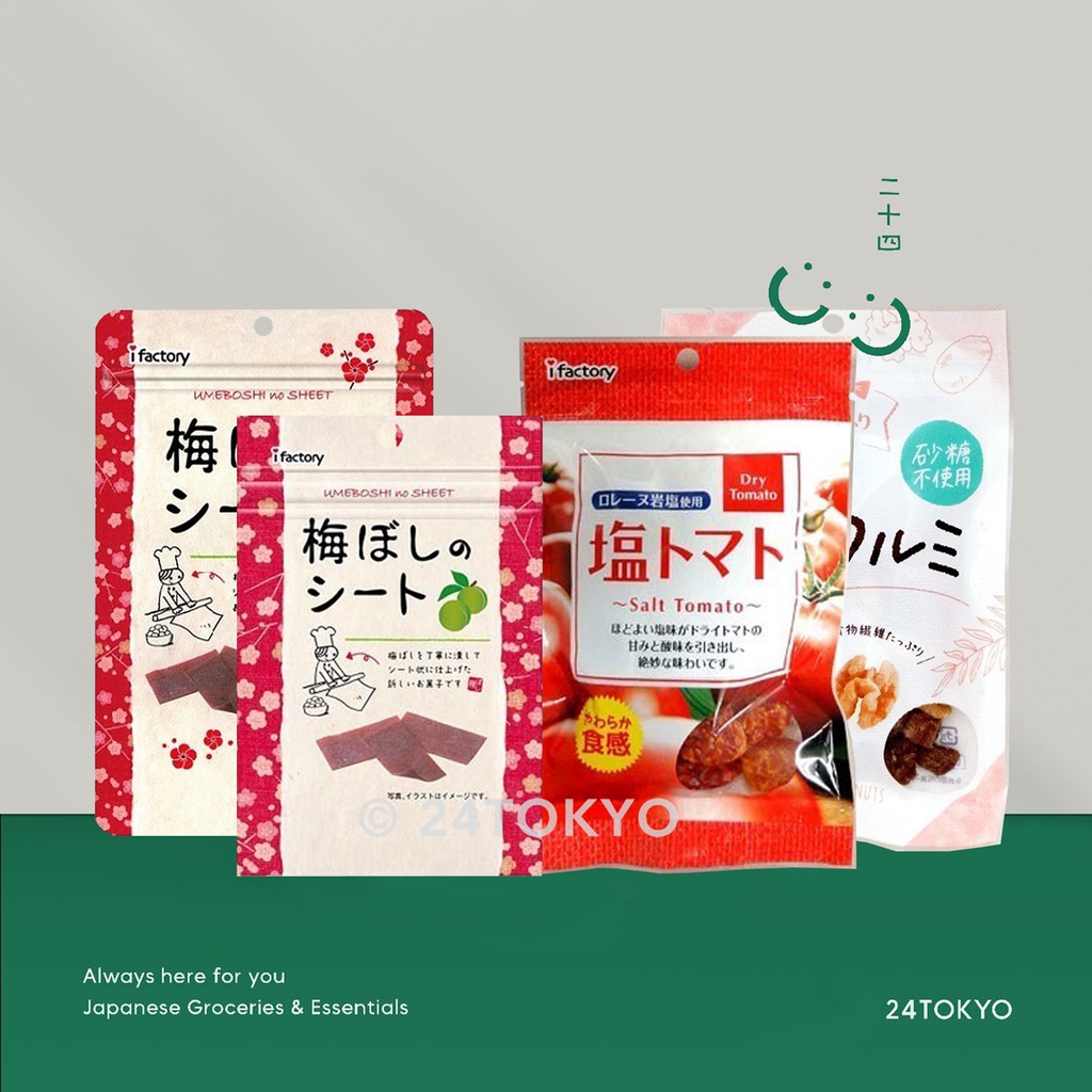 

24Tokyo - Ume boshi no sheet dried plum tomato red dates walnuts snack kurma kacang sehat Jepang