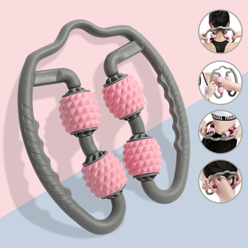 Pijat Otot Kaki Busa Roller Ring-type Clip Calf Waist Massage Relaksasi Membentuk Tubuh Gym Yoga Pilates Peralatan Olahraga