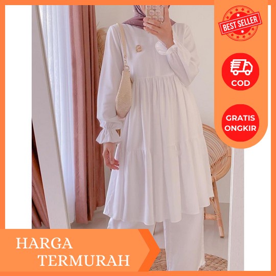 Alesha - Liora Tunik / Tunik Atasan Wanita Crinkle Atasan Wanita Tunik Baju Muslim Wanita Lebaran 20