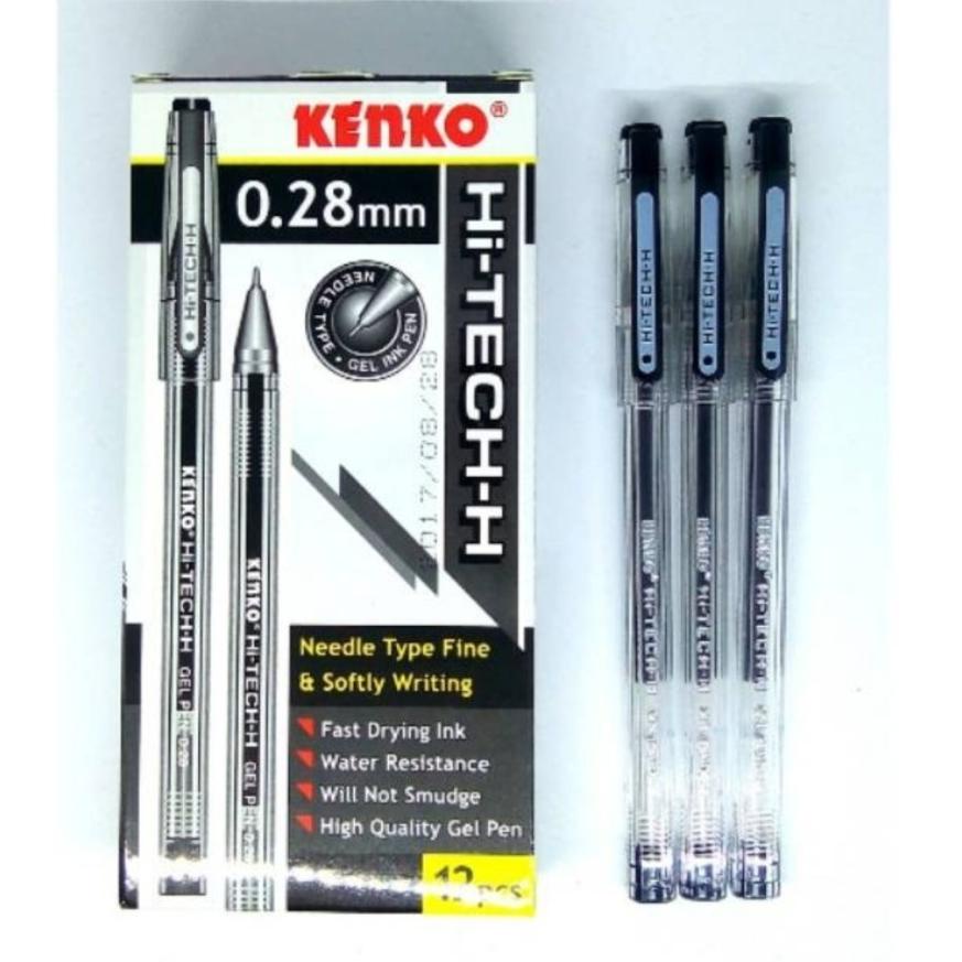 

[COD] Hi-TECH HITAM KENKO | Pulpen Gel PEN 0.28mm | 1 pcs 8d9lr