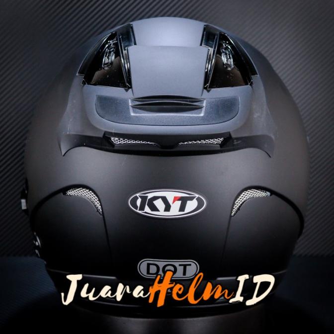KYT HELM GALAXY SLIDE FLAT R VISOR / BLACK DOFF / DOUBLE VISOR