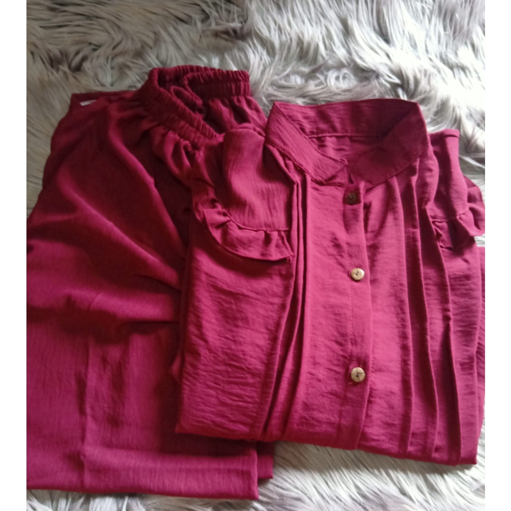 LONG TUNIK HELINA CRINKEL IIHELINA SET II LONG TUNIK TERBARU II BAHAN PREMIUM ADEM NYAMAN DIPAKAI II ARRAZAQU COLLECTION