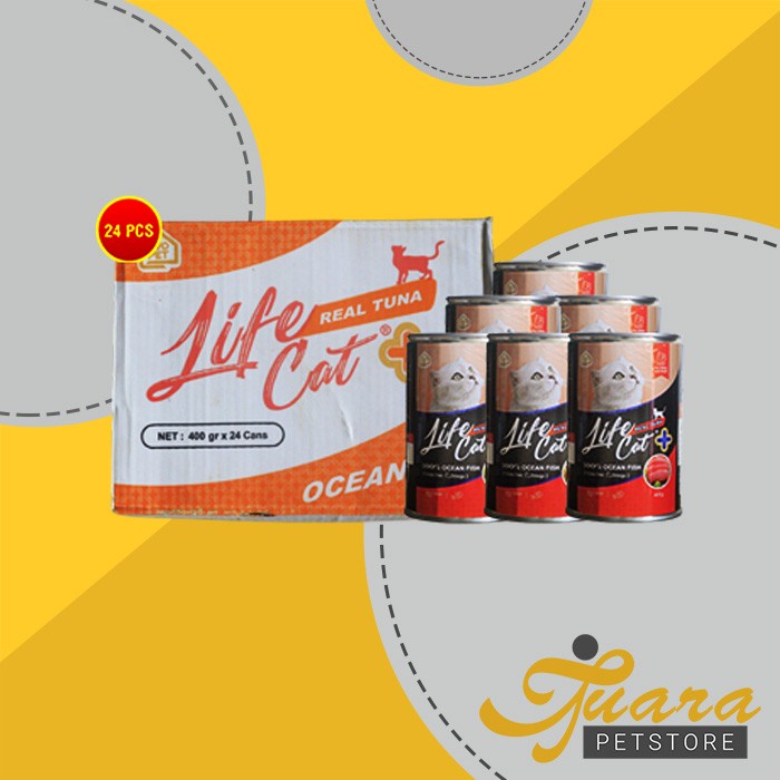 Makanan Kucing Life cat Plus Wet Food Kaleng Grosir Dus 24Pcs 400gr