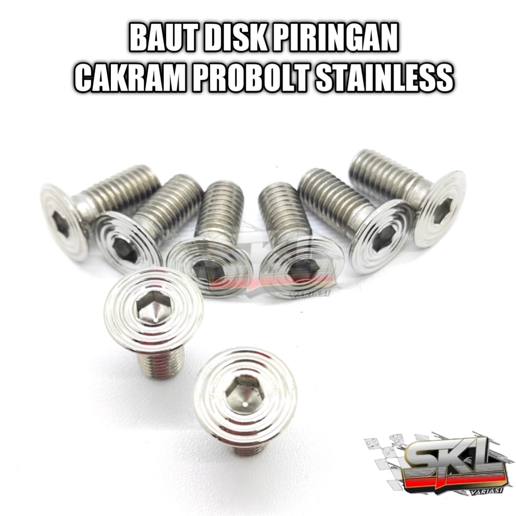 Baut Disc Disk Piringan Cakram Probolt Stenlis Nmax PCX Aerox Mio Beat Scoopy