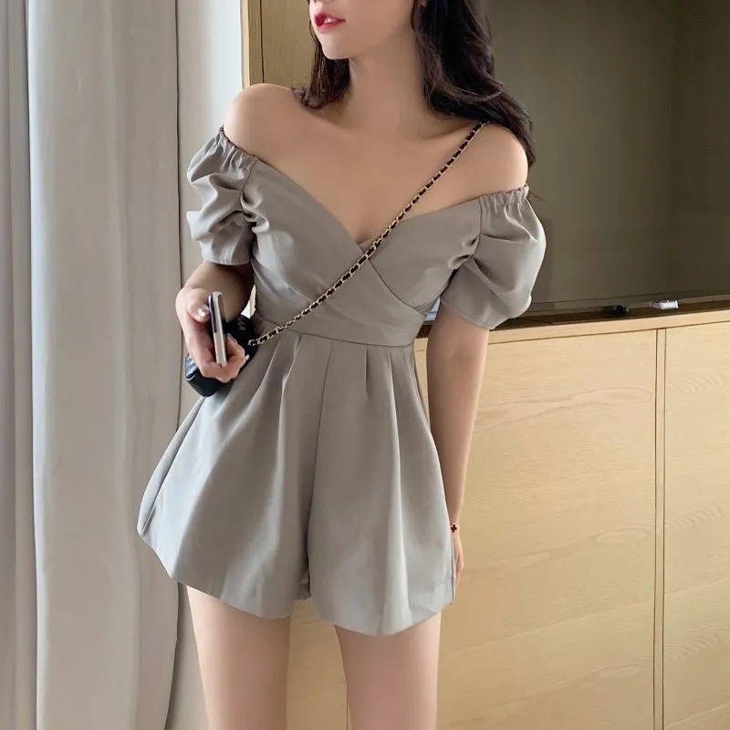 Toply shop Jampsuit sabrina / korean style jampsuit / overall wanita terbaru