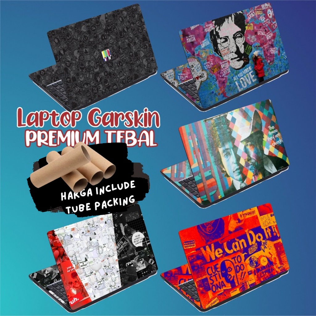 Garskin Laptop Anti Gores Scrapbook Typography Premium Full set 10 12 13 14 15 inch  Acer Lenovo Asus Macbook Dell