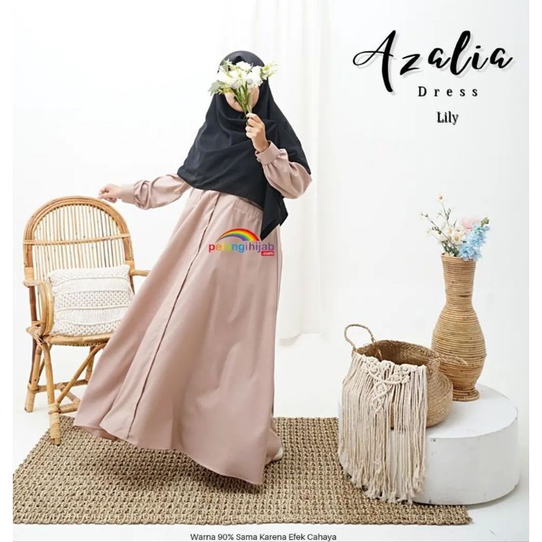 Gamis Azalia ukuran XL warna Lily by Pelangi Hijab