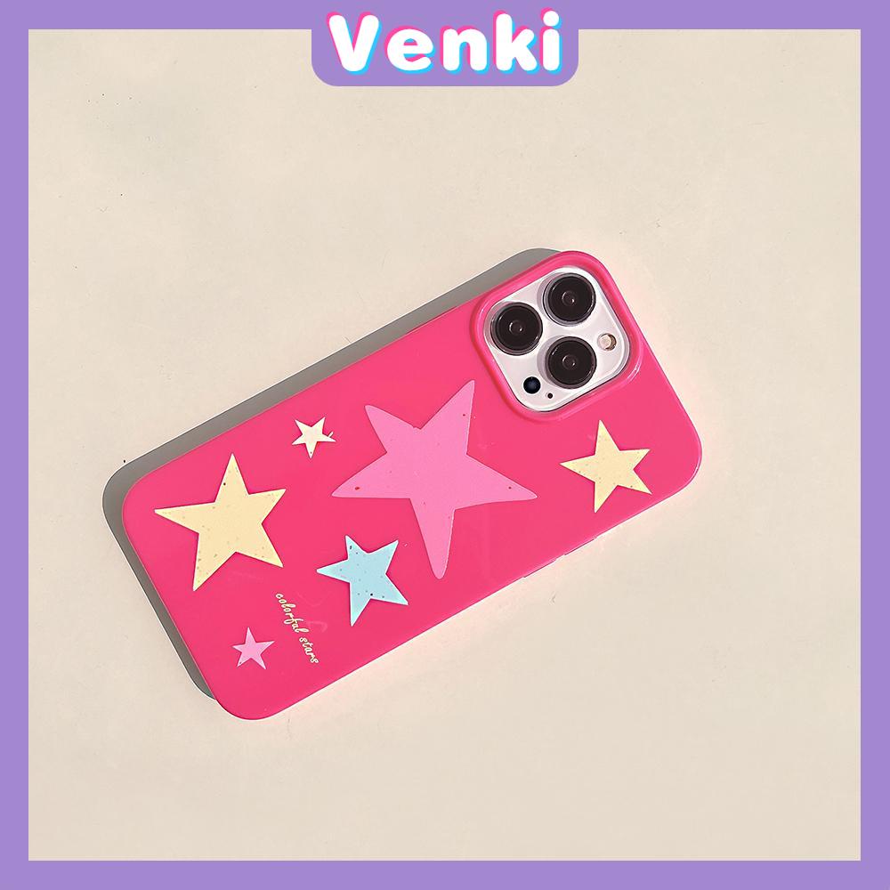 iPhone Case Soft TPU Pink Glossy Candy Case Colorful Stars Camera Protection Shockproof For iPhone 14 13 12 11 Pro Max 7 8 Plus X XR