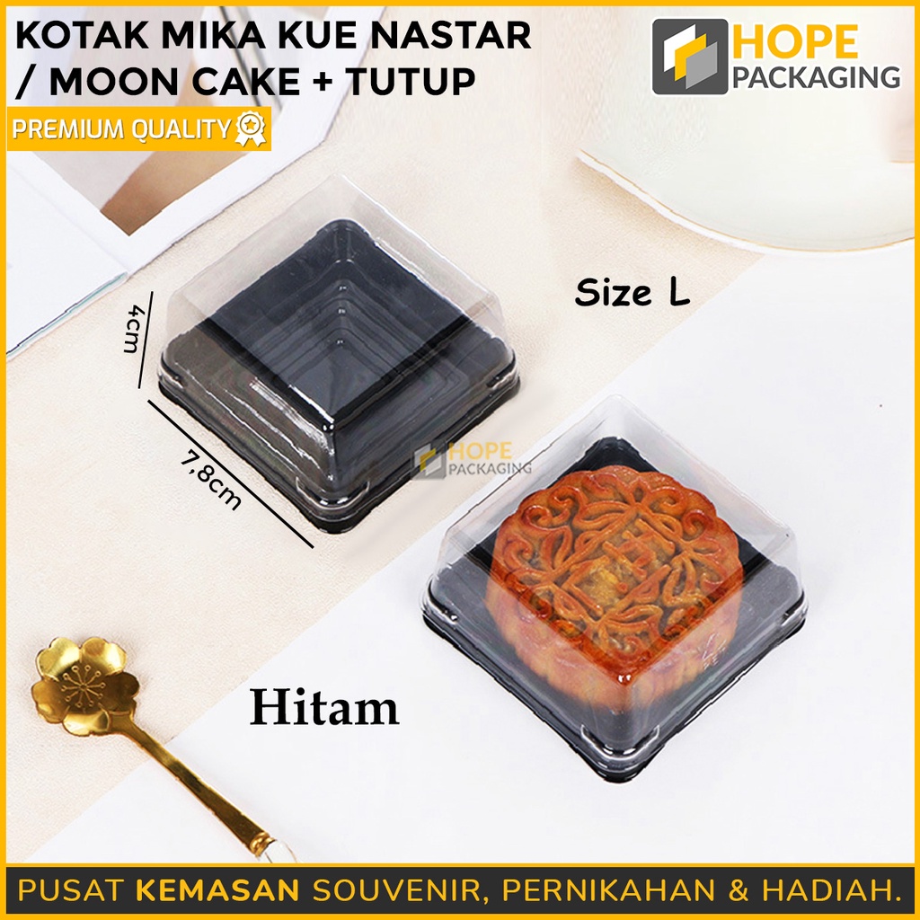 [ISI 20PCS] Kotak Full Mika Plus tutup Size : S / Box mika plastik bening kue / tatakan mika kue