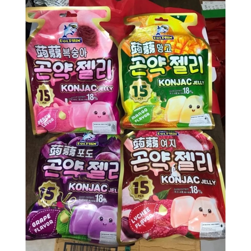 

Captian Dolphin Konjac Jelly Rasa Mangga /Peach /Lychee /Grape /Konjac Jeli Anggur 300gr