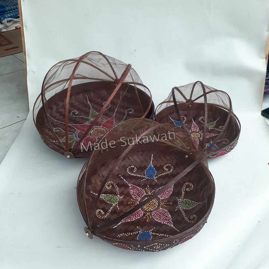 Set wadah tedung saji isi 3pcs kerajinan wadah tradisional bali