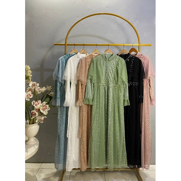 gamis pesta / kebaya / brukat / gamis brukat / gamis malika
