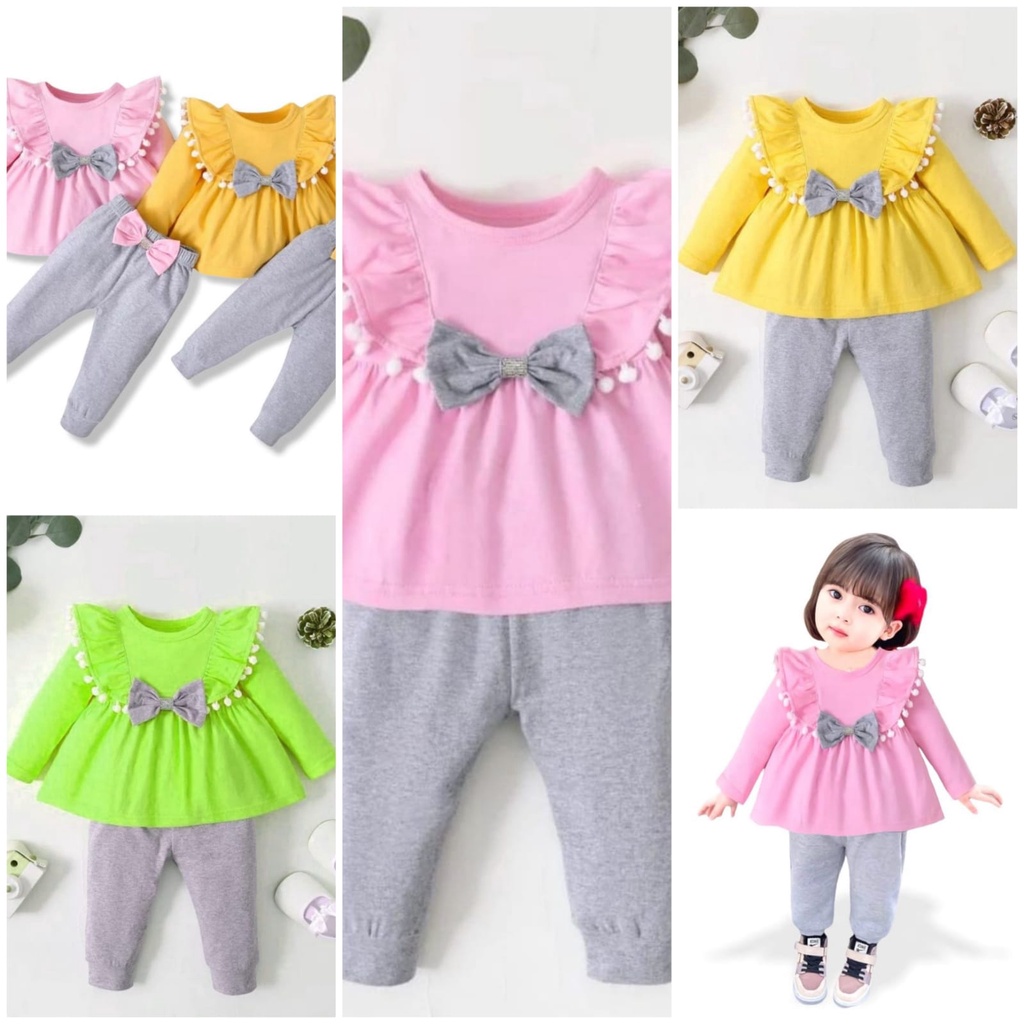 One Set Anak Perempuan / Baju Setelan Anak 1 - 6 Tahun