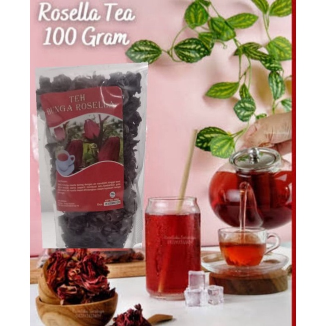 

TEH ROSELLA 100gram/TEH BUNGA ROSELA MERAH/HIBICUS TEA FOOD GRADE/TEH HIBICUS