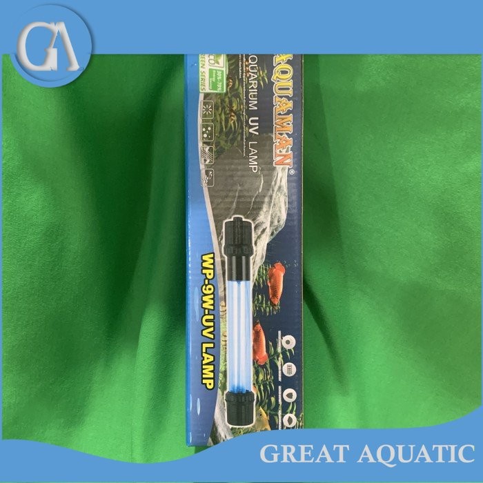 Aquarium lampu uv AQUAMAN 9 WATT WP 9 W UV LAMP