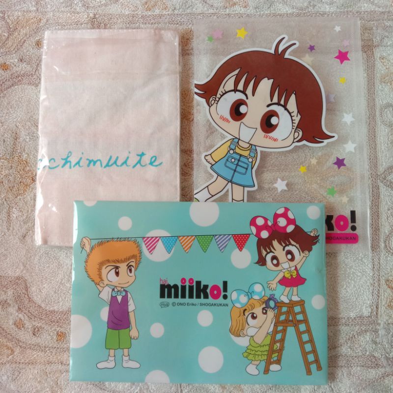 Brand New Baru Tas Serut dan Map Ukuran Size A5 Clearfile Kocchimuite Miiko Hi Miiko Merek Brand Ele
